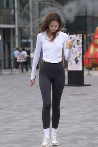 精选街拍 NO.1378 一只麋鹿摄影作品 - 黑色瑜伽裤运动系高挑美女[340P／355MB]