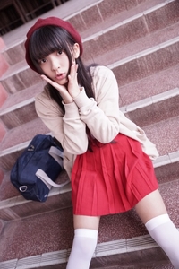 Coser@神楽板真冬 VOL.006 红JK白过膝系列 [68P/2.35GB]