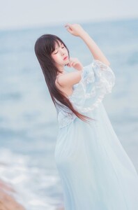 喵糖映画 VOL.380 海边长裙[20P／472MB]