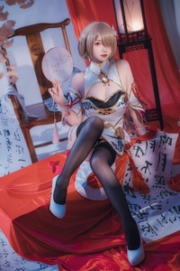 Coser@雪晴嘟嘟 VOL.048  崩坏3 丽塔·浣溪沙旗袍[56P-5V-285.5M]