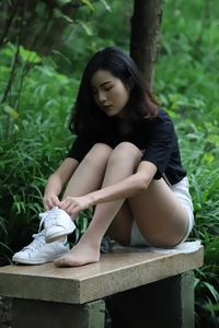 大西瓜爱牙膏 2018 07月活动 模特2 平底鞋肉丝+船袜 [623P+3.07G]