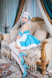Coser@瓜希酱 VOL.064 碧蓝航线 小天鹅女仆 [22P-100MB]