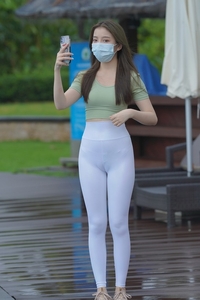 精选街拍 NO.0393 凯恩旅拍摄影作品 白色紧身瑜伽裤美女[400P／486MB]