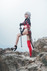 Coser@rioko凉凉子 VOL.006 泳装黑贞 [6P-97MB]