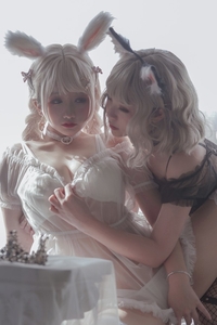 喵糖映画 VOL.200 黑猫与白兔[25P／435MB]