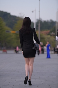 精选街拍 NO.3264 黑色制服裙套装[106P／294MB]